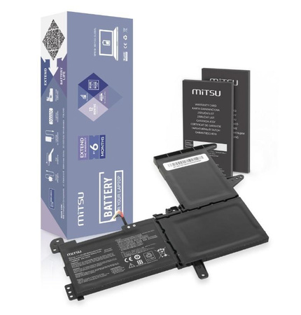 Bateria B31N1637 do Asus VivoBook S15 S510 F510 3600 mAh (41 Wh) 11.4V