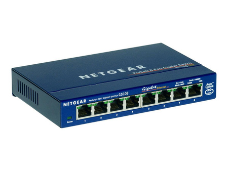 NETGEAR GS108GE Netgear ProSafe 8-Port Gigabit Desktop Switch Metal (GS108GE)