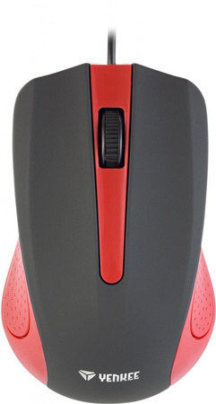 Mysz przewodowa USB 3 przyciski, gumowana powierzchnia 