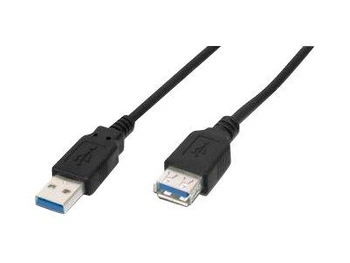 ASM AK-300203-030-S ASSMANN Kabel przedłużający USB 3.0 SuperSpeed Typ USB A/USB A M/Ż czarny 3,0m
