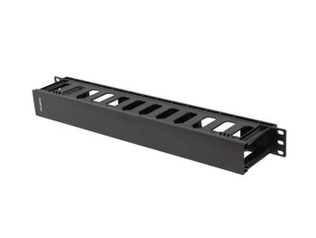 Organizer kabli Lanberg AK-1703-B 19" 1U plastikowy z zaślepką typ A czarny