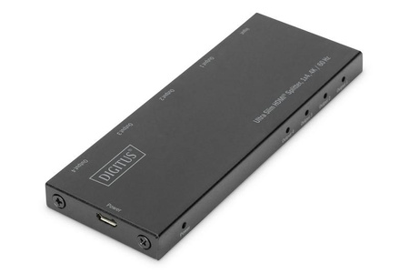 Rozdzielacz (Splitter) Ultra Slim HDMI 1x4 4K 60Hz 3D HDR HDCP 2.2 18 Gbps Micro USB