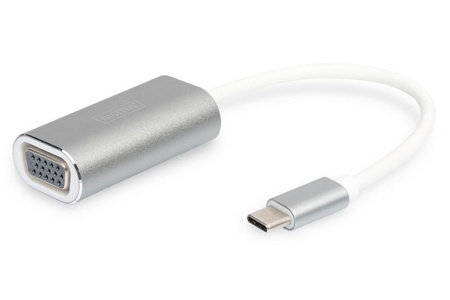 Adapter graficzny VGA 1080p FHD na USB 3.0 Typ C, aluminiowy