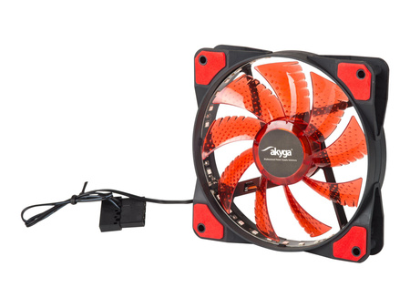 AKYGA Wentylator systemowy AW-12E-BR 120mm 33 LED czerwony Molex