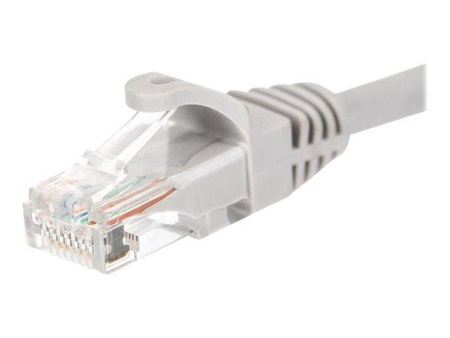 NETRACK BZPAT3U5E Netrack patchcord RJ45, osłonka zalewana, kat. 5e UTP, 3m szary