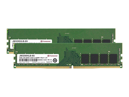 TRANSCEND 16GB KIT JM DDR4 3200Mhz U-DIMM 1Rx8 1Gx8 CL22 1.2V