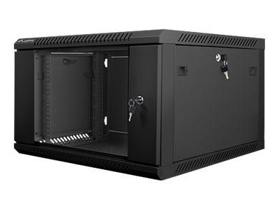 LANBERG WF01-6606-10B Lanberg szafa wisząca rack 19 6U 600x600mm czarna (drzwi szklane)
