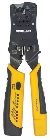 Zaciskarka wtyków RJ411/RJ12/RJ22/RJ45 z testerem okablowania
