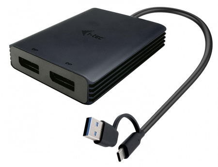Adapter Video USB-A/USB-C Dual 4K/60 Hz DisplayPort