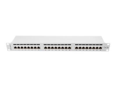 Patch panel Lanberg PPS5-1024-S 24 port 1U kat.5e ekranowany szary