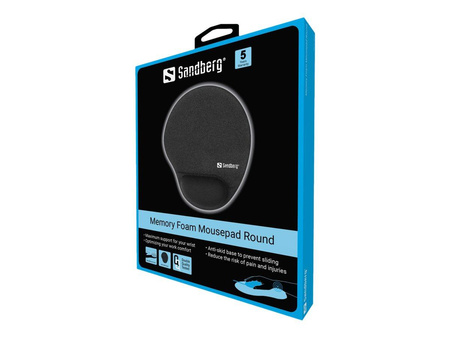 SANDBERG Memory Foam Mousepad Round