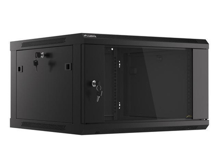 Szafa instalacyjna Rack wisząca 19" 6U 600x600 czarna Lanberg (flat pack)