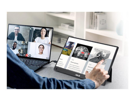 ASUS ZenScreen Touch MB16AMTR portable monitor 15.6inch IPS FHD WLED 16:9 60Hz 250cd/m2 5ms HDMI USB-C 2x1W Speakers Black+Dark Gray