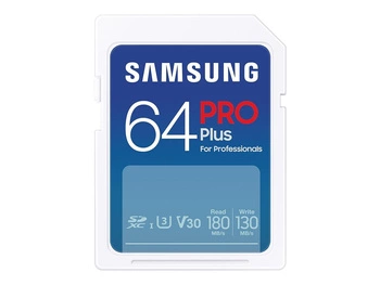 SAMSUNG SD PRO Plus 2023 Memory Card 64GB UHS-I U3 Full HD & 4K UHD 180 MB/s Read 130 MB/s Write