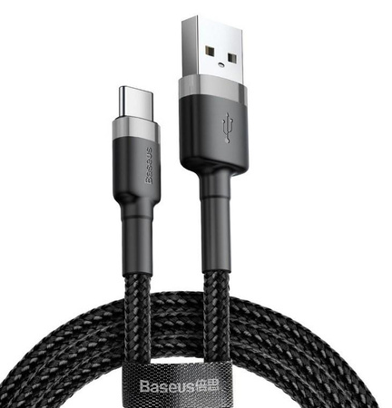 BASEUS KABEL USB-C CAFULE CATKLF-UG1 2A 3M CZARNY
