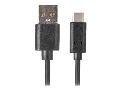 LANBERG CA-USBO-20CU-0005-BK Lanberg kabel USB-C(M)->A(M) 2.0 QC 3.0 0.5m Czarny