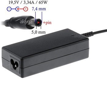 Zasilacz sieciowy Akyga AK-ND-05 do notebooka 19,5V/3,34A 65W 7.4x5.0mm + pin