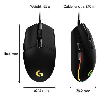 G203 LIGHTSYNC GAMING MOUSE/BLACK EMEA