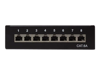 LOGILINK NP0018B LOGILINK- Patchpanel kat. 6A STP, 8-portowy, czarny