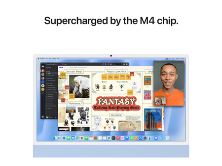 APPLE 24inch iMac with Retina 4.5K display: M4 chip with 8-core CPU and 8-core GPU 16GB 256GB SSD Blue