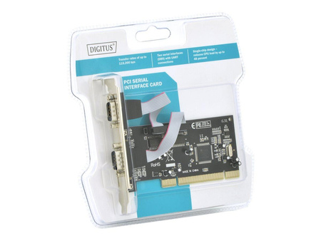DIGITUS DS-33003 DIGITUS Kontroler RS232 PCI, 2xDB9, Chip: MCS9865