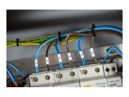 BROTHER Heat Shrink Tube Black on Yellow 11.2mm