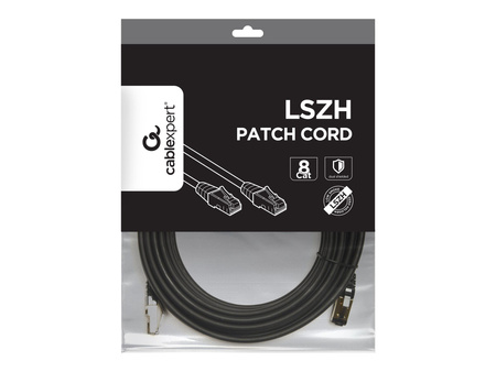 GEMBIRD PP8-LSZHCU-BK-5M S/FTP Kat. 8 LSZH patchcord czarny 5m