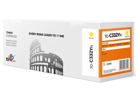 Toner do OKI C332 TO-C332YN YE 100% nowy 