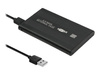 QOLTEC 51856 Aluminiowa obudowa/kieszeń do dysków HDD/SSD 2.5inch SATA3 USB 2.0 Czarny