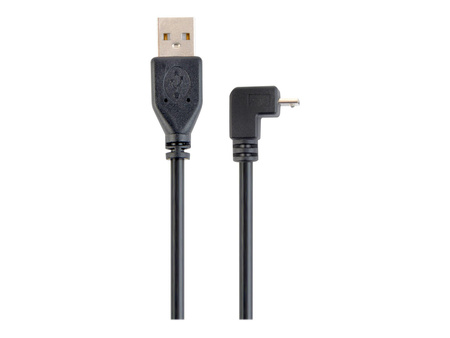 GEMBIRD CCP-MUSB2-AMBM90-6 Gembird kabel micro USB 2.0 AM-MBM5P 1.8M kątowy ładowanie transmisja czarny