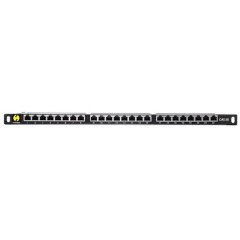 Patch panel 19'' Netrack 24-porty kat. 5e FTP, 0,5U z półką
