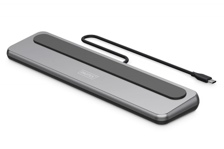 Stacja dokująca USB-C 12 portowa, max. 8K/30Hz z HDR, HDMI, DP, max. 3 monitory (MST), USB-C 3.2 Gen2, Gigabit Ethernet, SD/Micro SD, PD 100W