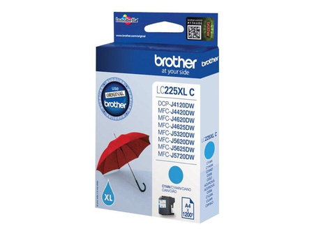 BROTHER LC225XLC Tusz Brother LC225XLC cyan XL 1 200str MFC-J4620DW / MFC-J4420DW / MFC-J4625