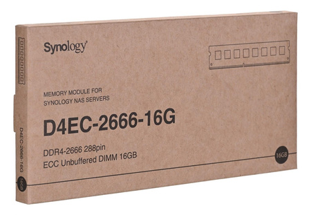 Synology 16GB DDR4 ECC Unbuffered DIMM (SA3400D, SA3200D, UC3400, UC3200, RS4021xs+, RS3621xs+, RS3621RPxs, RS2821RP+, RS2421RP+, RS2421+, RS1619xs+, RS3618xs, RS2818RP+, RS2418RP+, RS2418+) D4EC-2666-16G