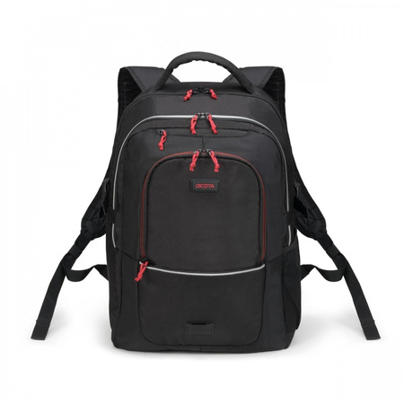 DICOTA BACKPACK PLUS SPIN/14-15.6IN BLACK/RED