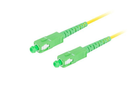 Patchcord światłowodowy Lanberg SM SC/APC-SC/APC SIMPLEX 3.0MM LSZH G657A1 0.5m żółty