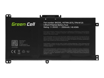 GREEN CELL Battery BK03XL for HP Pavilion x360 14-BA 14-BA015NW 14-BA022NW 14-BA024NW 14-BA102NW 14-BA104NW