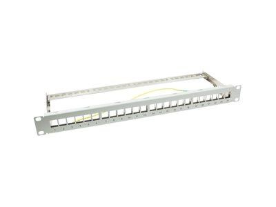 LOGILINK NK4041 LOGILINK- Patchpanel Keystone 24-portowy, ekranowany, szary