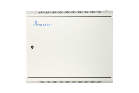Szafka wisząca rack 12U 600x600 szara metalowe drzwi 