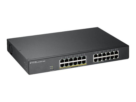 ZYXEL GS1900-24 24-port GbE L2 12 Port PoE Smart Switch rackmount 130 Watt