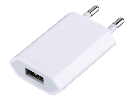 TECHLY Sieciowa ładowarka USB Slim 230V -> 5V/1A biała