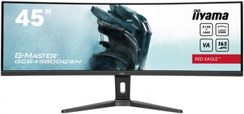 Monitor 45 cali G-Master GCB4580DQSN-B1, VA,DQHD,165HZ,USB-C-DOCK,RJ45,32:9, 1500R,450cd/m2,3000:1,0.8ms,3xUSB,2xHDMI,1xDP,2x3W,PowerDelivery-90W