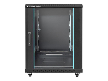 QOLTEC 54518 Szafa RACK 19cali / 15U / 600 x 600 x 855 / Stalowa obudowa