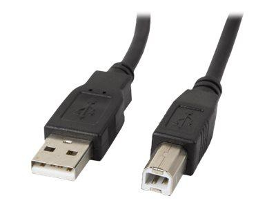 Kabel USB 2.0 Lanberg AM-BM Ferryt 0,5m czarny
