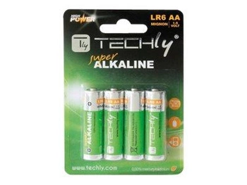 TECHLY Baterie alkaliczne 1.5V AA LR6 4 sztuki