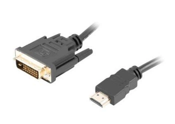 LANBERG CA-HDDV-20CU-0018-BK Lanberg kabel HDMI -> DVI-D(24+1) M/M Dual Link 4K 30Hz, czarny 1,8m