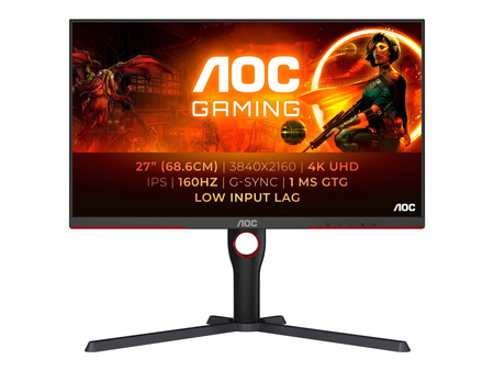 AOC U27G3X/BK 27inch IPS 4K 160Hz 1ms 400cd/m2 2xDisplayPort 2xHDMI