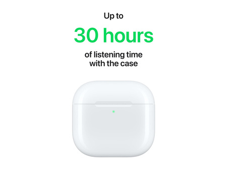 APPLE AirPods 4 True Wireless Earphones with Mic Bluetooth White