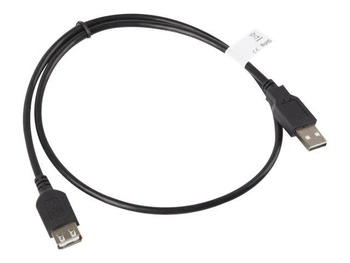 LANBERG CA-USBE-10CC-0007-BK Lanberg przedłużacz kabla USB 2.0 AM-AF 70cm czarny