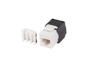 LANBERG Moduł Keystone Gniazdo Beznarzędziowy RJ45 Kat 5E UTP